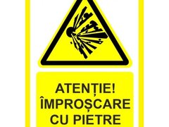 Placuta atentie improscare cu pietre